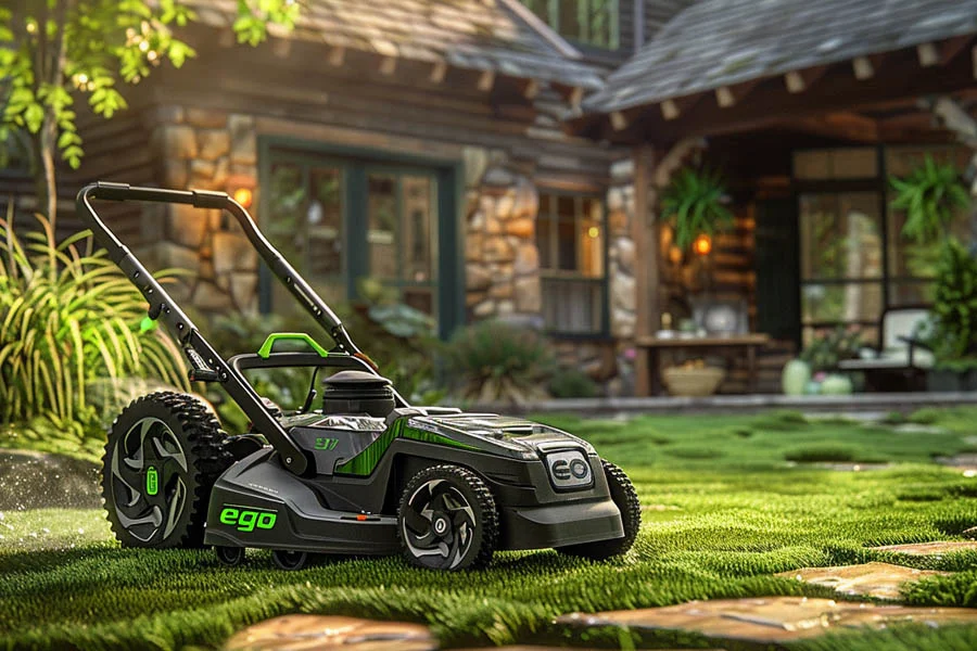 battery powered small lawn mower